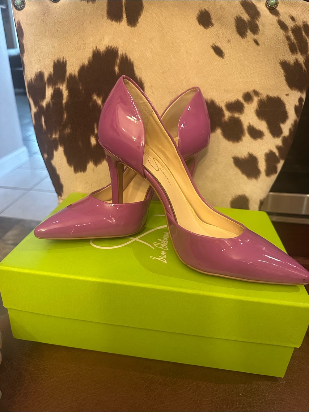 Jessica Simpson Glossy purple  Pointed-Toe Stiletto Pumps